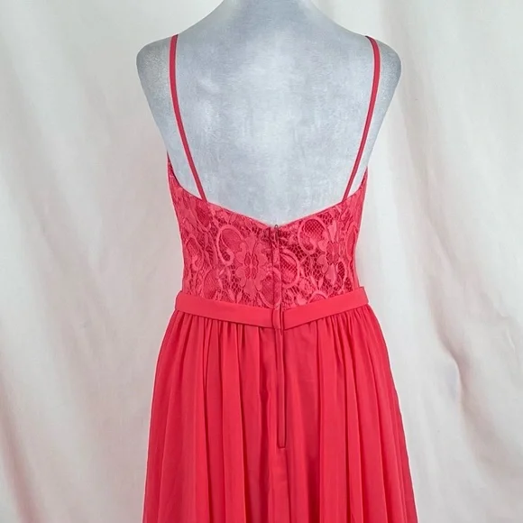 Allure Bridal Red Orange Maxi Dress NWT Size 10 - Picture 5 of 12